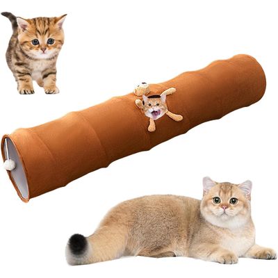 Pawzy Jouet tunnel pour chat - Durable avec trous stimulants