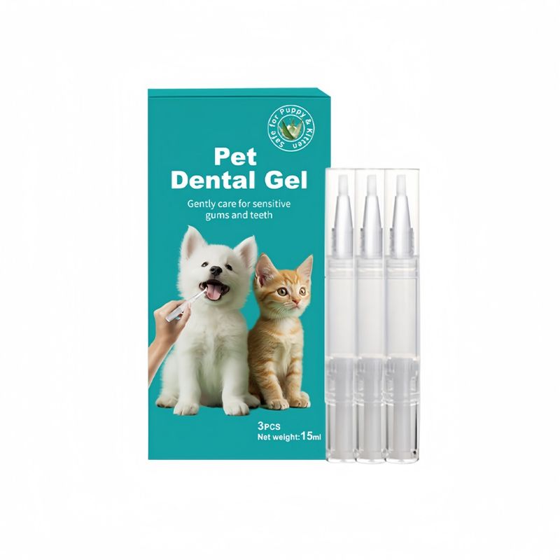 Pawzy Gel dentaire avec brosse pour chiot et chaton