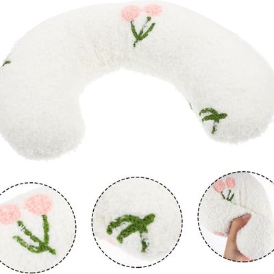 Pawzy Oreiller en U pour animaux Blanc