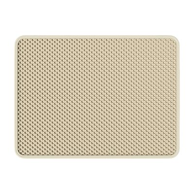 Pawzy Alfombra panal para arenero - EVA impermeable (60x35cm, beige)