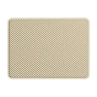 Pawzy Alfombra panal para arenero - EVA impermeable (60x35cm, beige)