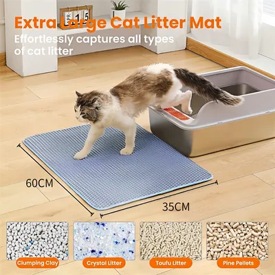 Pawzy Tapis de litière pour chat 60×35CM Pawzy Tapis de litière pour chat 60×35CM
