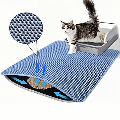 Pawzy Tapis de litière pour chat 60×35CM