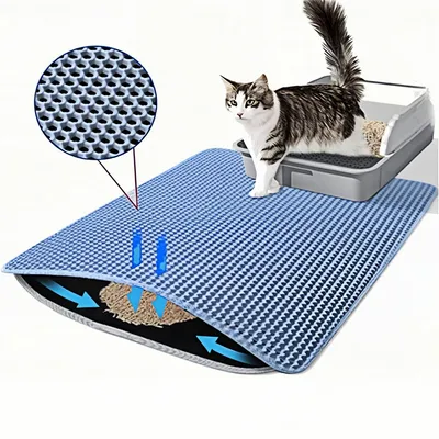 Pawzy Tapis de litière pour chat 60×35CM Pawzy Tapis de litière pour chat 60×35CM