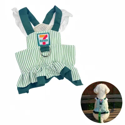 Pawzy Harnais et laisse pour chien Rayures vertes Pawzy Harnais et laisse pour chien Rayures vertes