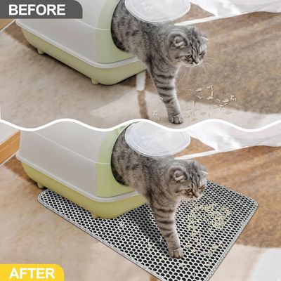 Pawzy Tapis toilette chat - Double épaisseur étanche