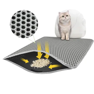 Pawzy Tapis toilette chat - Double épaisseur étanche