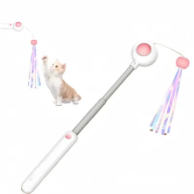Pawzy Jouet à plumes rétractable pour chat