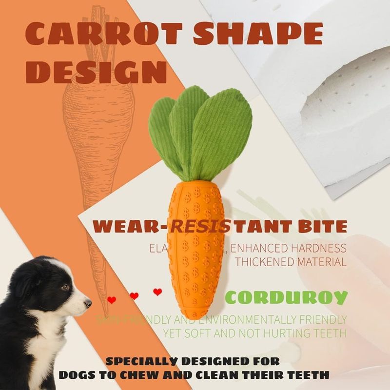 Pawzy Jouet Pâques chien - Caoutchouc résistant & nettoyant dents