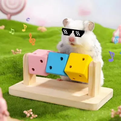 Pawzy Jouet cochon d'Inde en bois