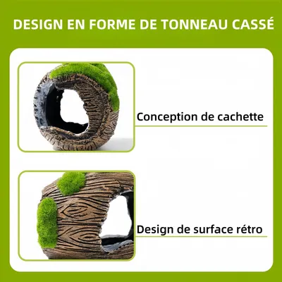 Pawzy Décoration aquarium : Tonneau cassé design