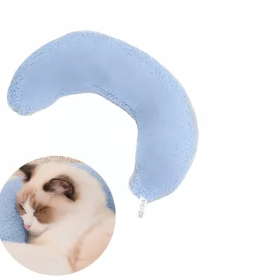 Pawzy Oreiller en forme de croissant pour chats et chiens