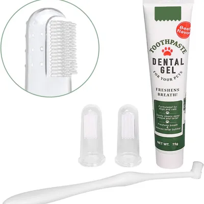 Pawzy Coffret de soins dentaires 4 en 1 pour animaux