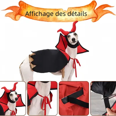Pawzy Déguisement de vampire Pour chien et chat Pawzy Déguisement de vampire Pour chien et chat