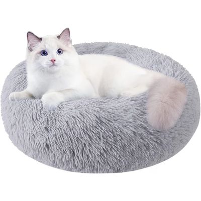 Coco Pup Lit pour Chat et Chien Rond Gris