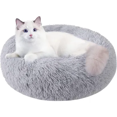 Coco Pup Cesta redonda gris para gatos y perros
