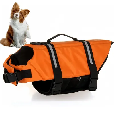 Coco Pup Gilet de flottaison pour chien Orange-Taille M Coco Pup Gilet de flottaison pour chien Orange-Taille M