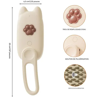 Coco Pup Brosse à Vapeur pour Chien et Chat poignée pivotante