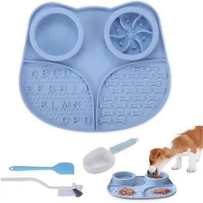 Coco Pup Alfombrilla para lamer con forma de búho para perros