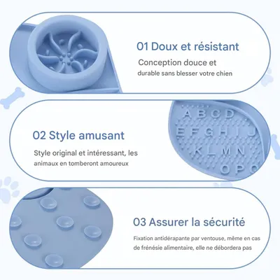 Coco Pup Tapis à Lécher pour Chiens en forme de hibou