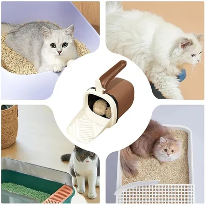 Coco Pup Marron  Pelle à Litière pour Chat avec Bac 19*15*24CM