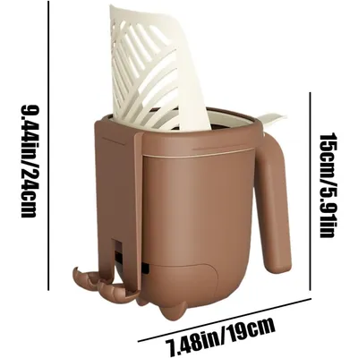 Coco Pup Marron  Pelle à Litière pour Chat avec Bac 19*15*24CM