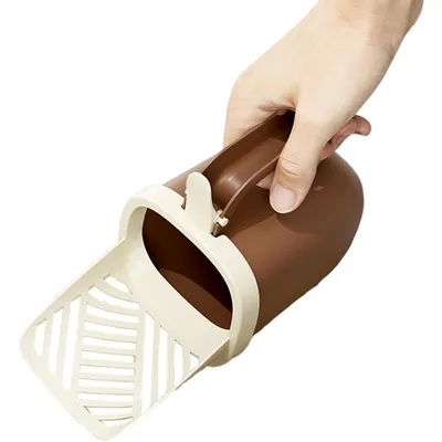 Coco Pup Marron  Pelle à Litière pour Chat avec Bac 19*15*24CM