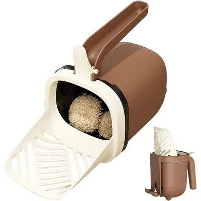 Coco Pup Marron  Pelle à Litière pour Chat avec Bac 19*15*24CM