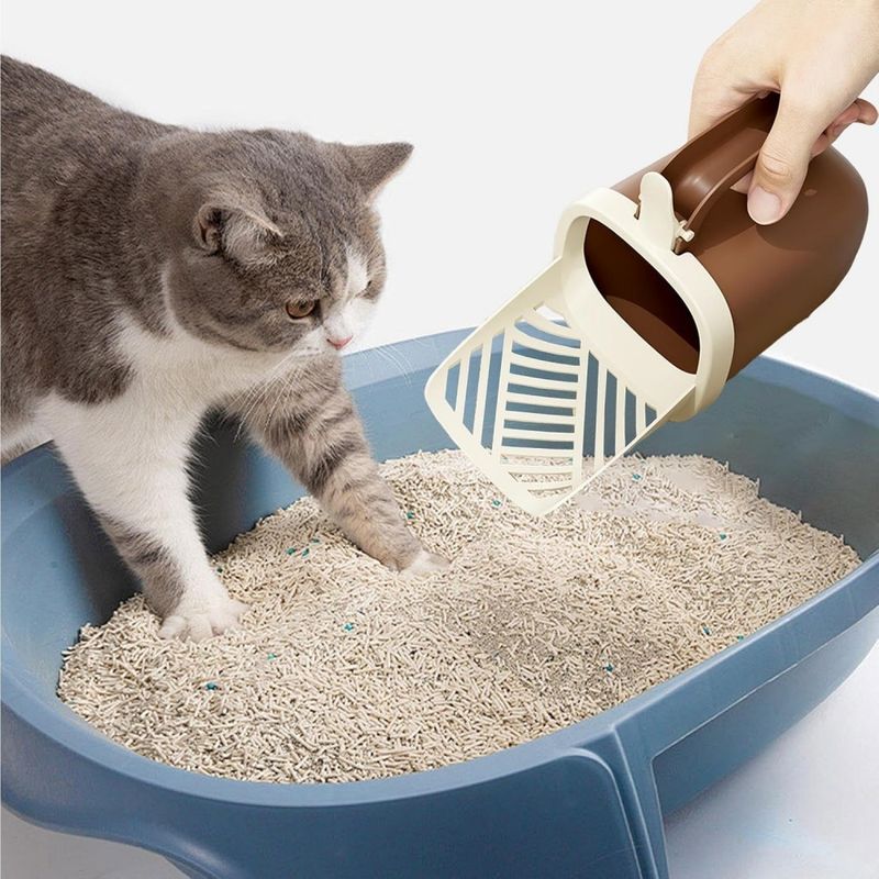 Coco Pup Marron  Pelle à Litière pour Chat avec Bac 19*15*24CM