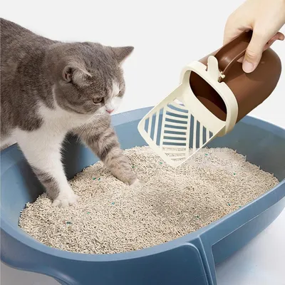 Coco Pup Marron  Pelle à Litière pour Chat avec Bac 19*15*24CM