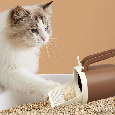 Coco Pup Marron  Pelle à Litière pour Chat avec Bac 19*15*24CM