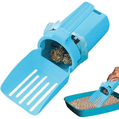 Coco Pup Bleu Pelle à Litière pour Chat avec Bac
