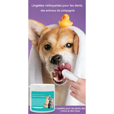 Coco Pup Gant de Toilettage pour chiens des dents Lingettes