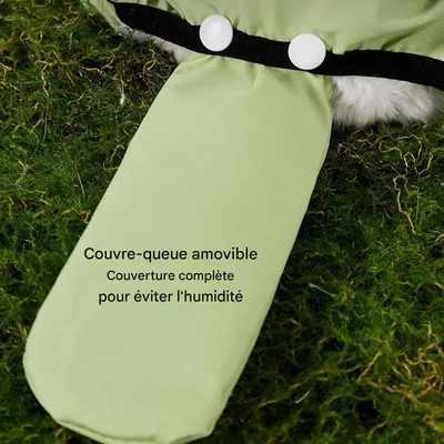 Coco Pup Impermeable para perros de cobertura total, color verde, talla S Coco Pup Impermeable para perros de cobertura total, color verde, talla S