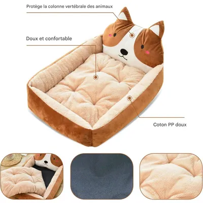 Coco Pup Lit rectangulaire pour chien 60*50*14cm Coco Pup Lit rectangulaire pour chien 60*50*14cm