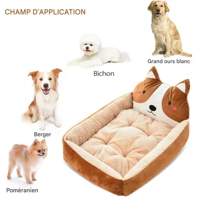 Coco Pup Lit rectangulaire pour chien 60*50*14cm Coco Pup Lit rectangulaire pour chien 60*50*14cm