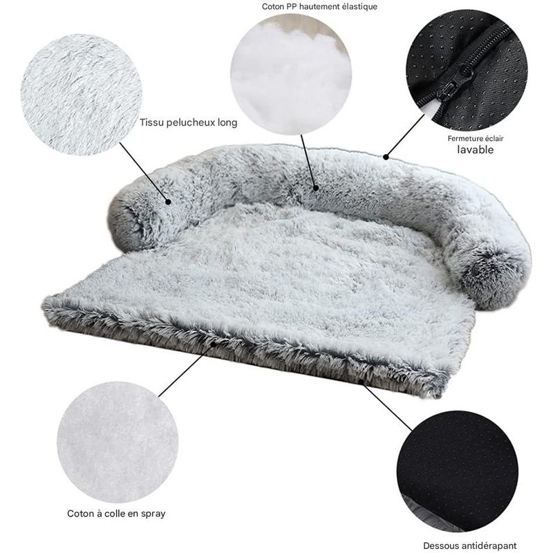 Coco Pup  Amovible lit pour chien Gris