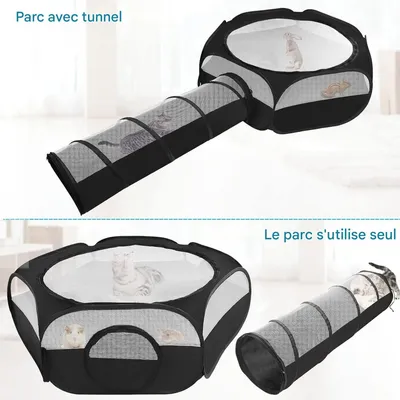 Coco Pup Tunnel pliable et amovible pour chat