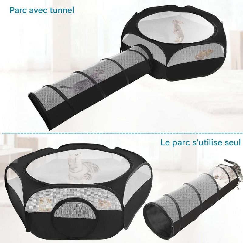 Coco Pup Tunnel pliable et amovible pour chat