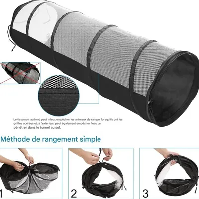 Coco Pup Tunnel pliable et amovible pour chat