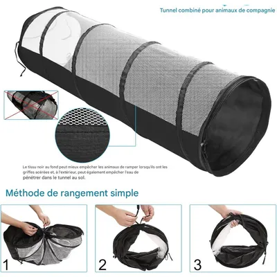 Coco Pup Tunnel pliable et amovible pour chat