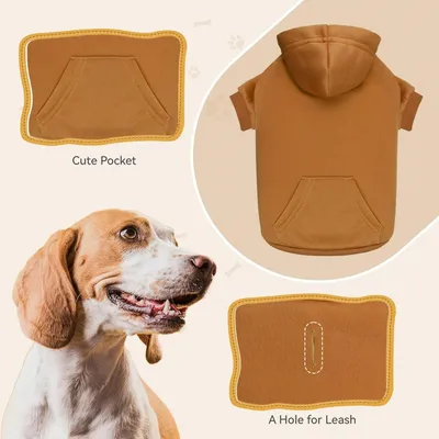 Coco Pup Brun Sweat à Capuche pour chien Taille XL