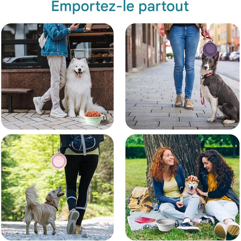 Coco Pup Gamelle pliable pour chien 2 pièces