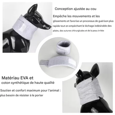 Coco Pup Collerette  pour chat et chien Gris