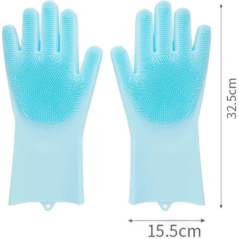 Coco Pup Gant de Toilettage pour Chien et Chat Bleu
