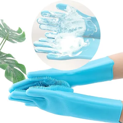 Coco Pup Gant de Toilettage pour Chien et Chat Bleu