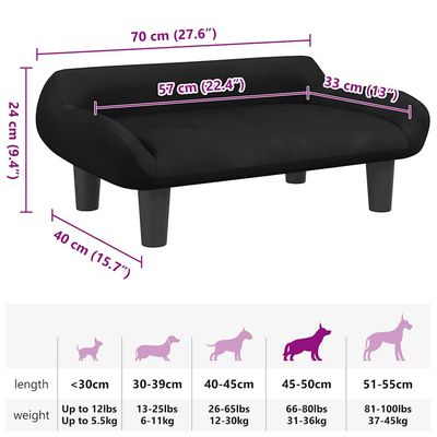 vidaXL Canapé pour Chien – Lit Douillet