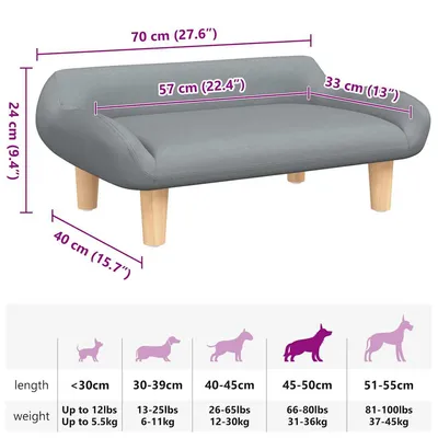 vidaXL Canapé pour Chien – Lit Douillet vidaXL Canapé pour Chien – Lit Douillet
