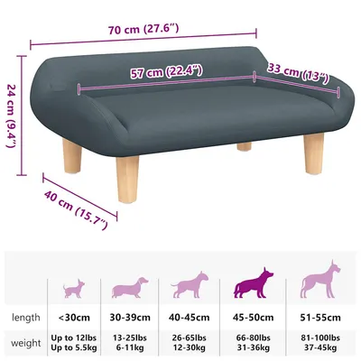 vidaXL Canapé pour Chien – Lit Douillet vidaXL Canapé pour Chien – Lit Douillet