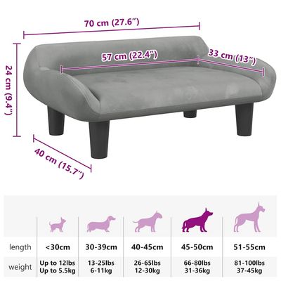 vidaXL Canapé pour Chien – Lit Douillet